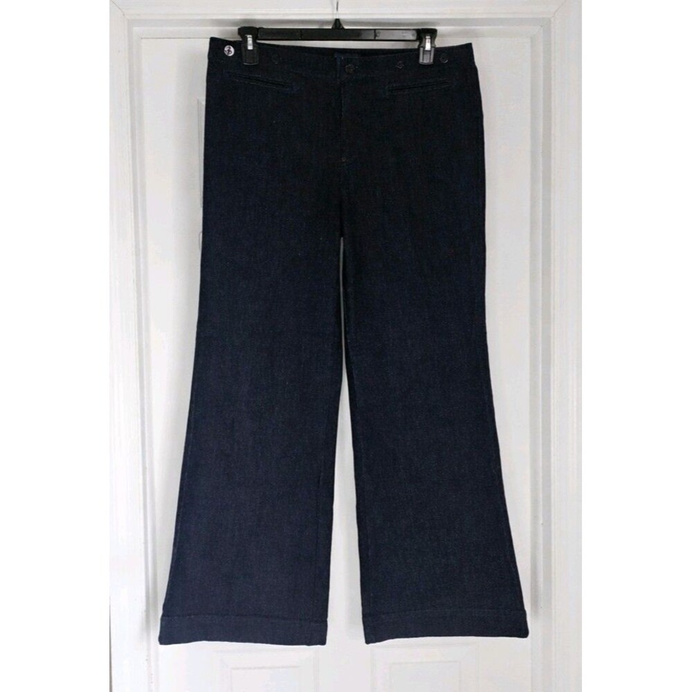 Lauren Jeans Co Ralph Lauren Wide Leg Sailor Jeans Womens 14 Nautical Coastal